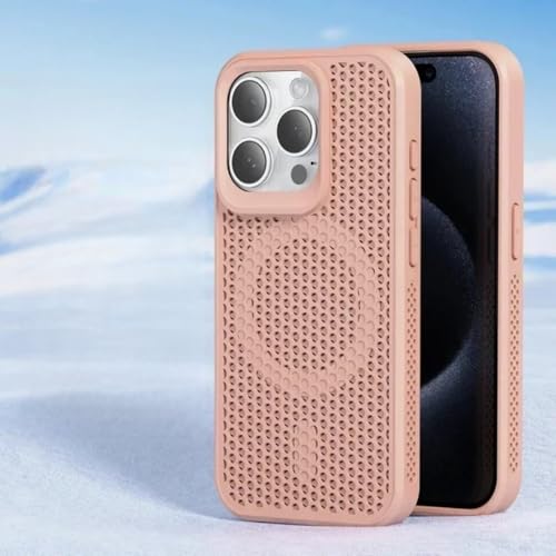 Coque respirante iPhone rose pour streaming et gaming sans limites