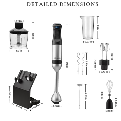 8-in-1 Immersion Blender 1200W 5-Speed Kit - Image 3