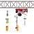 Electric Hoist 1543lbs with Wired Remote Control & Single/Double Slings Electric Winch, 110V Electric Hoist for Lifting in Factories, Warehouses, Construction Site (1543lbs)