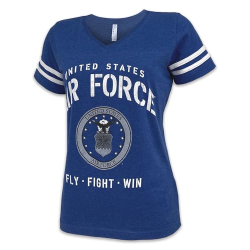 Armed Forces Gear US Air Force Ladies Stencil T-Shirt (Royal)