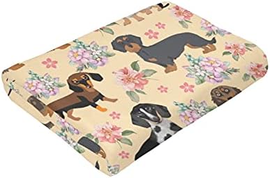 Ngocanh Dachshund Sausage Dogs Throw Blankets Flannel Fur Blanket 50"X40",for Bedding,Couch,Sofa,Bed,Warm Throw Blanket for Kids Room A Great Gift Decorations