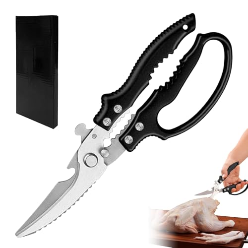 Pilyero Forbici da Cucina, Forbici Cucina, Trinciapollo, con Blocco Maniglia E Molla, Adatto per la Movimentazione di Pollo E Pesce E Verdure E Barbecue