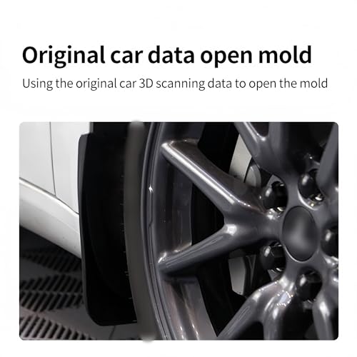 Guardabarros de coche blanco delantero trasero: protector contra salpicaduras Tesla 3 4