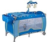 Das BabyGo Sleeper Deluxe Reisebett bietet zusätzlich eine herausnehmbare Wickelauflage mit Sicherheitsgurt und zwei verschiedene Ebenen. Die obere Ebene eignet sich zum Wickeln oder wenn Ihr Baby noch klein ist. Die untere Ebene ist für größere Kinder zu