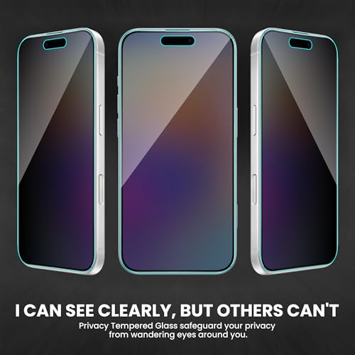 Image of FIRST MART Matte Privacy Tempered Glass for iPhone 17 and iPhone 16 Pro | Anti-Spy, Anti-Glare 9H Screen Protector, Edge-to-Edge, Case-Friendly, Anti-Fingerprint | Pack of 1
