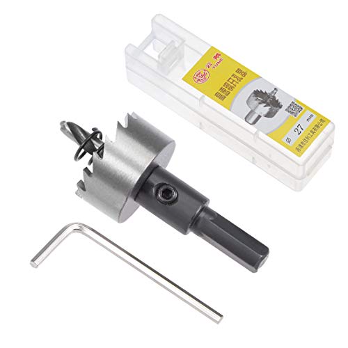 sourcingmap 27mm HSS Drill Bit Hole Saw for Stainless Steel Metal Alloy Wood, Black, 27x14mm - Image 4