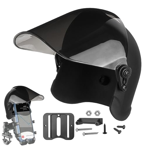 Samuliy Soporte para teléfono móvil, parasol para teléfono móvil, soporte para teléfono móvil, soporte para casco, conductor de casco, soporte para teléfono eléctrico, protector solar impermeable para
