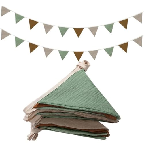 KASESSS Wimpelkette 255cm Baumwolle - Musselin Girlande Für Kinderzimmer Dekoration