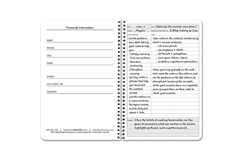 Image of BookFactory Universal Note Taking System (Cornell Notes) / NoteTaking Notebook - 120 Pages, 6'' x 9'' - Wire-O (Made in USA)