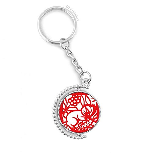 Llavero de conejo de China DIYthinker, un regalo original con amuleto