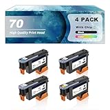 70 C9404A C9405A C9406A C9407A Printhead Compatible for HP Z3100 Z2100 Z3100ps Z3200 Z3200ps Z5200 B9180GP B8800 B8850 B9180 Printers Replacement Print Head Combo Pack