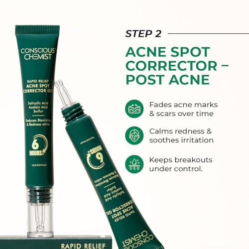 Image of Conscious Chemist Acne Care Duo | Spot Corrector Gel & Microneedle Acne Patches | Helps Improve Skin Clarity | With 2% Salicylic Acid, 2% Azelaic Acid & 3.3% Niacinamide | For Oily & Acne-Prone Skin | Pack of 2