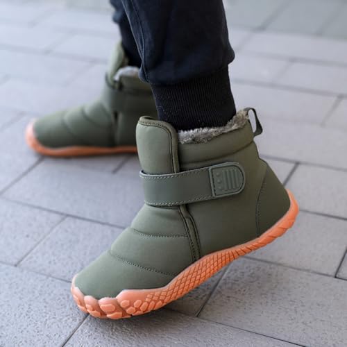 Snow Boots for Girls Winter Cold Weather Waterproof Non Slip Warm Shoes for Little Kids Fur Lined Comfy Ankle Boots for Outdoor Activity2