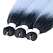 Zifeiya Ombre Gray Braiding Hair Pre Stretched 24inch 3pcs Synthetic Hair Extensions for Braids Black to Gray Ombre Braiding Hair Pre Stretched (1bgray)