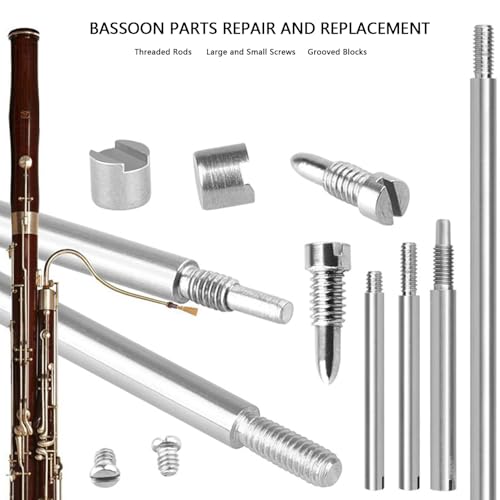 JTLB Bassoon Instrument Repair Parts, Bassoon Repair Screw and Block Kit, Tool Steel Bassoon Accessories, Wind Instrument with Replacement, Parts for Maintenance - Thumbnail 4
