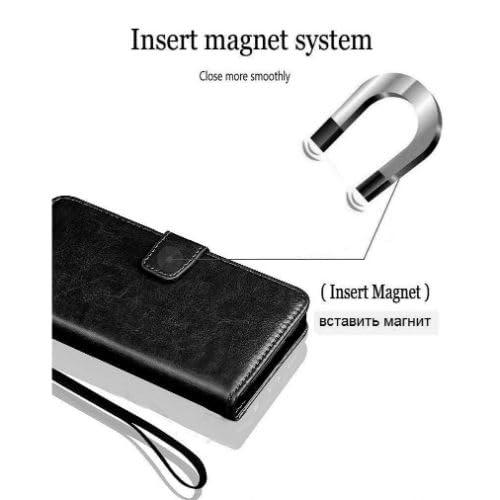 Image of ClickCase for Motorola Moto G05 Vintage Series Leather Wallet Flip Case Kick Stand with Magnetic Closure Flip Cover for Motorola Moto G05 (Matte Black)