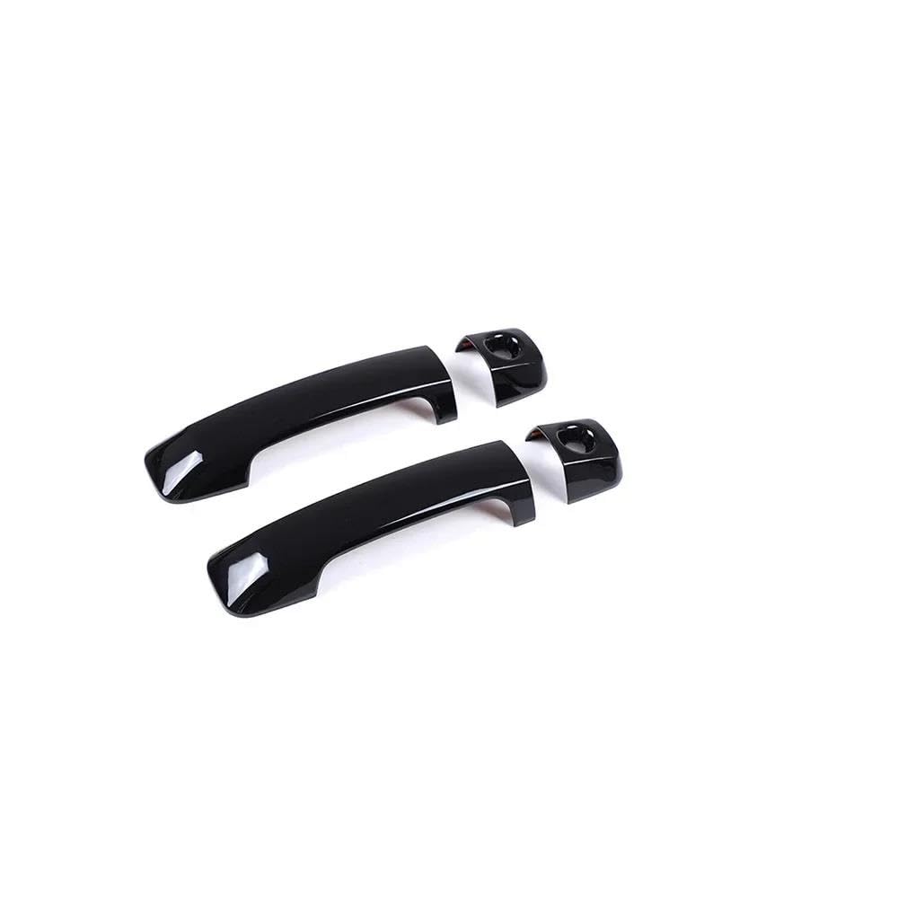 Piwine Carbon For Fj For Cruiser 2007-2021 Car Exterior Outer Door Handle Moulding Cover Trim Frame Decor Black Silver(Carbon)