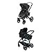 Maxi-Cosi Nova 4-Rad Kombi-Kinderwagen, komfortabel für Stadt und Land, nomad black + Oria große Babywanne, für Maxi-Cosi Kinderwagen Buggy Nova, Stella, Adorra, Dana, nomad black (schwarz)