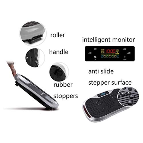 Qwhone Fitness Ultra Slim Power Vibrationsplatte Fett verlieren und Fitnesstraining von Zuause120 Stufen mit LCD Display… – Bild 5