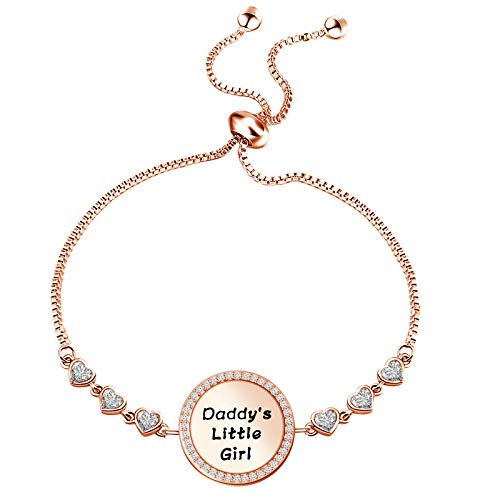 BEKECH Daughter Birthday Gift from Father Daddy’s Little Girl Daddy Girl Jewelry Graduation Gift for Daughters
