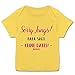 Produktbild Sprüche Baby - Sorry Jungs Papa SAGT Keine Dates - 56-62 - Gelb - Sorry Jungs Papa SAGT Keine Dates - E110B - Kurzarm Baby-Shirt für Jungen und Mädchen