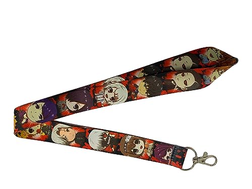 Anime Source Tokyo Ghoul Japanese Manga Series Characters Red Lanyard Keychain ID Badge Holder