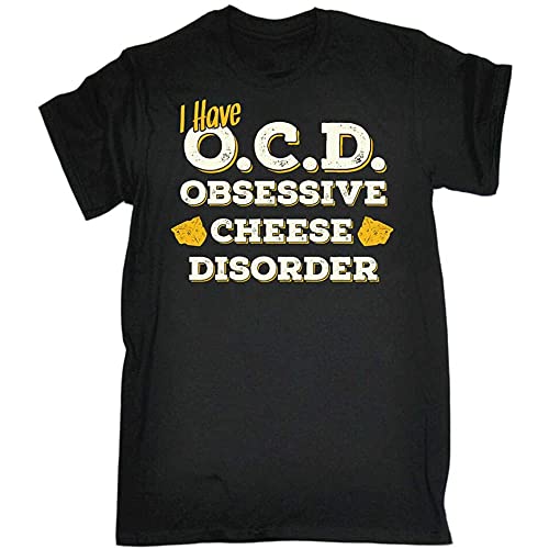 formi Funny Mens T Shirt Funny Graphics - Obsessive Cheese - Birthday Joke Tee Gift Novelty Shirt Funny Graphics Mens T Shirt Size XXL