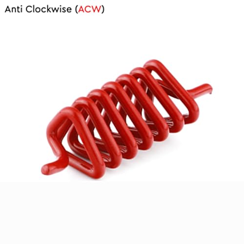 Image of Vastu Red Triangular Anti-Clockwise Spring for South, South-East Direction Used to Enhance the Energy of Fire Element |Size-1.5 Inch Approx (Pack of 9)