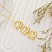 PERNNLA PEARL Simple Gold Plated Chain Long Necklace for Women Trendy Statement Gold Circle Pendant Necklaces Fashion Sweater Necklace