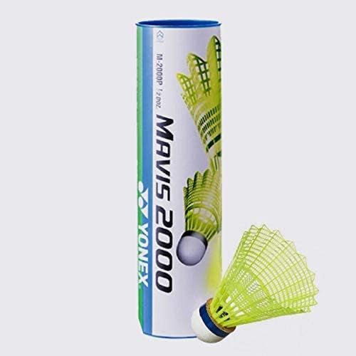 YONEX Mavis 2000 Nylon Yellow Badminton Shuttlecock (10 Tubes pkg)