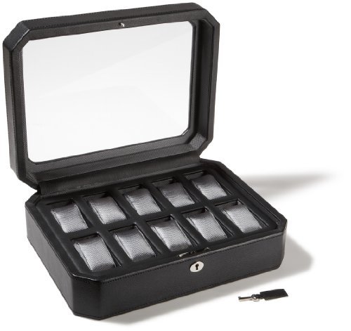 Amazon.com: WOLF 4584029 Windsor 10 Piece Watch Box with Cover