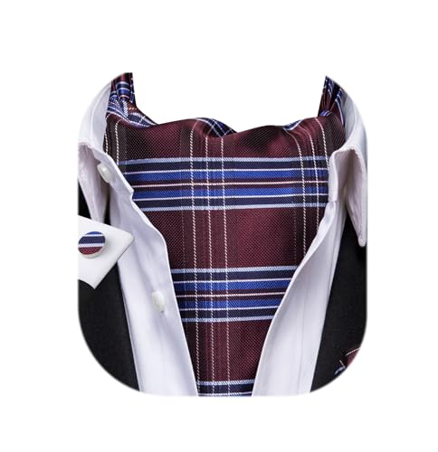 Image of Dubulle Paisley Floral Ascot for Men Self Tie Mens Cravat and Pocket Square Cufflinks Wedding