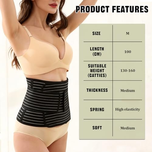 Faja Abdominal Postparto Ajustable Talla M Negra miniatura 2