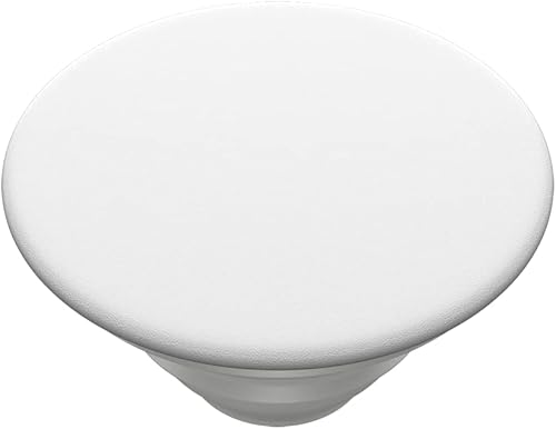 Vista 47 de PopGrip de PopSockets: Agarre y soporte para teléfono, plegable, parte superior intercambiable, blanco sobre negro