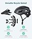 Favoto Mountainbike Fahrradhelm mit Schirm Leicht - Doppelte Inmould Technologie MTB Helm für Damen Herren Rennradhelm L(59-61cm) Verstellabr Grau