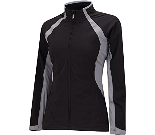 adidas Golf Womens Climaproof Tour Softshell rain Jacket, Black/Mid Grey S, X-Large