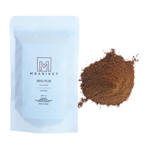Mbariket Nigerian BBQ Rub Suya Spice (Yaji) – 4 oz – Imported from Northern Nigeria – Authentic African Seasoning for Beef, Chicken, Fish & Grilled Meat