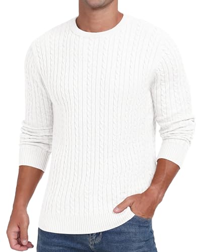 Sailwind Men's Crewneck Pullover Sweater Lightweight Casual Twist Knitted Sweaters3
