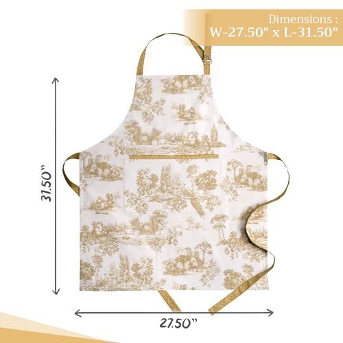 Maison d' Hermine Aprons for women with Pocket 100% Cotton Pack of 1 by Maison d' Hermine - Used condition - Image 3