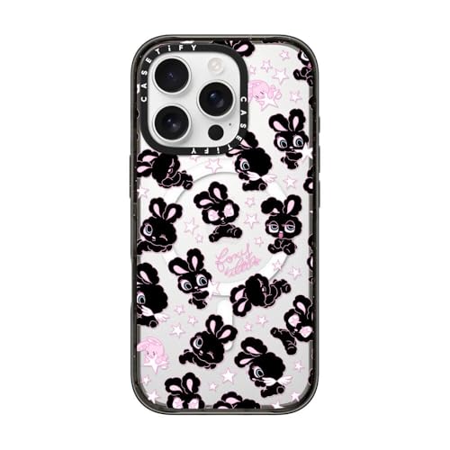 CASETiFY �C���p�N�g MagSafe�Ή� iPhone 16 Pro �P�[�X [�X���� / 2.5m�̗����������N���A (MIL�K�i4�{����) / ���C�����X�[�d�����Magsafe�Ή�] - Black Bunnies Star Mix - �N��