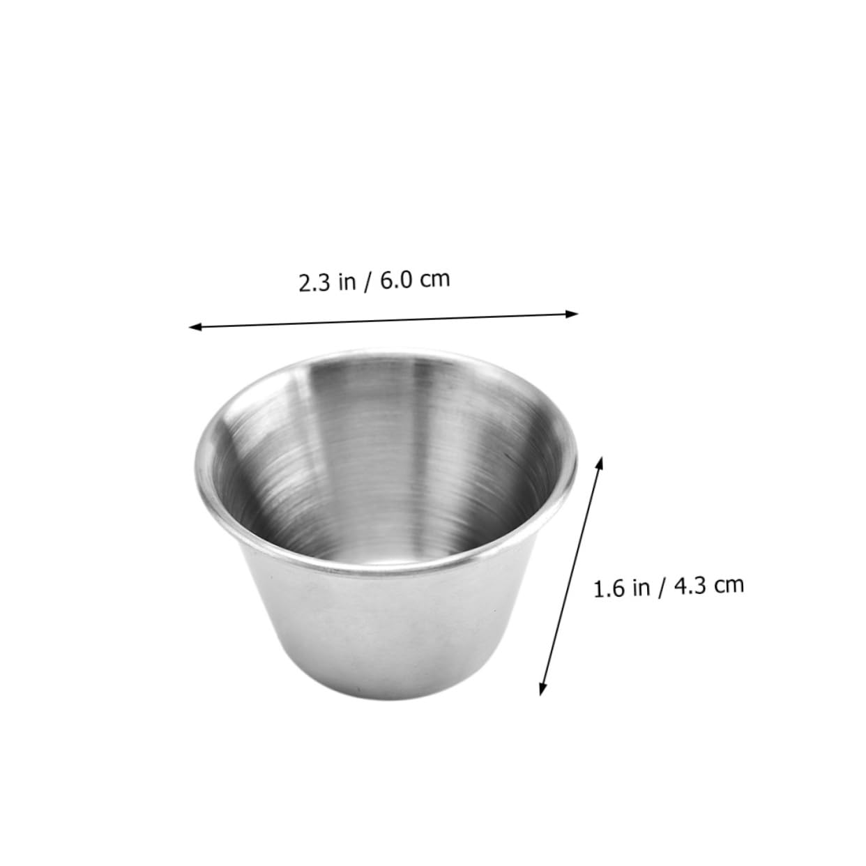 STOBAZA 6pcs Stainless Steel Dipping Sauce Cups Stackable Condiment Bowls for Ketchup Bbq and Salad Dressings for Parties Picnics and Home Dining