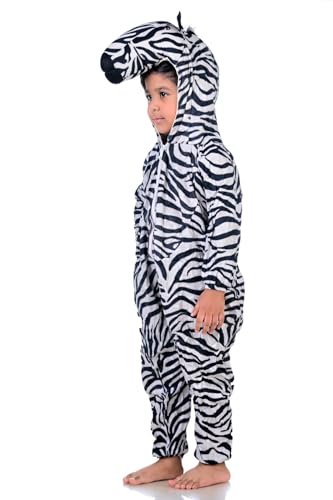 Image of BookMyCostume Zebra African Equids Animal Kids Fancy Dress Costume 5-6 Years