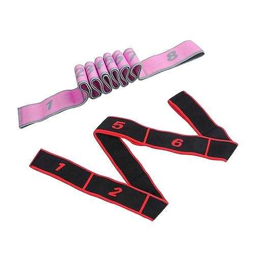 KESYOO Professional Workout Exercise Bands 2pcs Elastic Yoga Stretch Belts for Fitness and Stretching Exercises