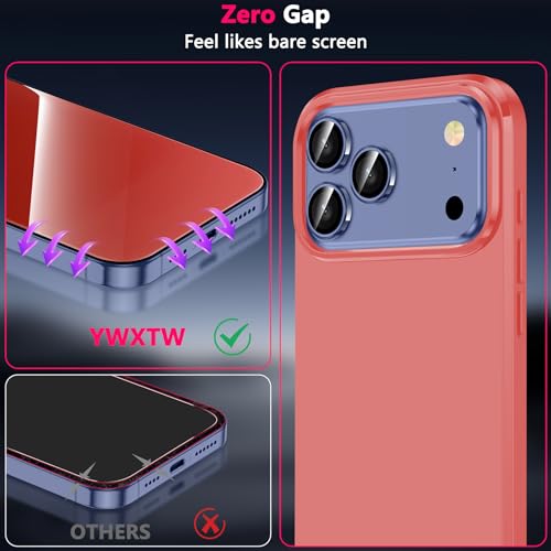 Image of YWXTW [Fashion Badge Privacy Screen Protector for iPhone 17 Pro 6.3 Inch 2 Pack + 1 Set Camera Lens Protector, Anti Blue Light Anti Spy 17 Pro Glass Screen Protector, Gradient Purple