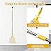 String Wet Mop for Floor Cleaning,Industrial Cotton Mop with Long Handle, Regular Mops for House Kitchen Bathroom Garage Office Hardwood Concrete Tile Floors,Yellow