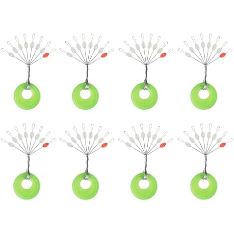 Milepetus Fishing Bobber Beads Stopper: 7 in 1 Silicone Transparent Fishing Float Sinker Stops Cover