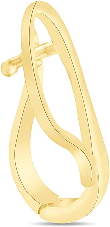 Interchangeable Pendant Hanger Slide Pearl Enhancer Fits 7mm in 14k Yellow Gold Plated 925 Sterling Silver
