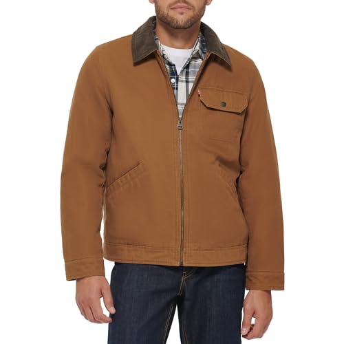 Image of Levi's Men's Workwear Cotton Canvas Corduroy Collar Depot Jacket