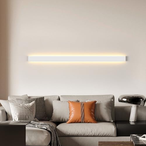 Lámpara de pared de aluminio de 60cm con diseño moderno y minimalista blanco 7