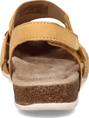 Earth Origins Women’s Birdine Leather Sandal I Casual, Slip Resistant, Everyday Sandals - Yellow - 9 #TOP3